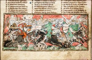 Battle between the Turks and the Crusaders