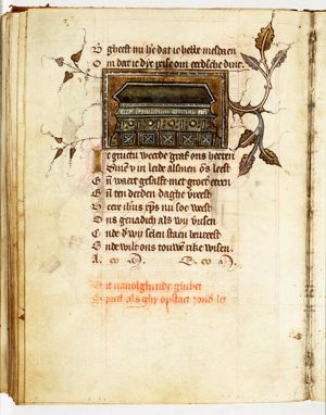 An instrument of the Passion: tomb
