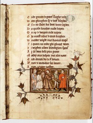 The carrying of the cross: Christ bears the cross