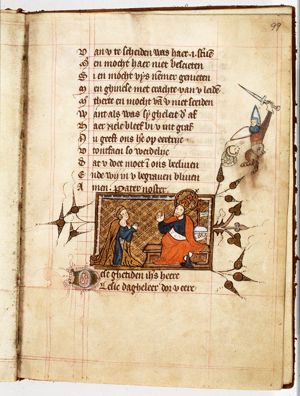 Christ, with kneeling female donor