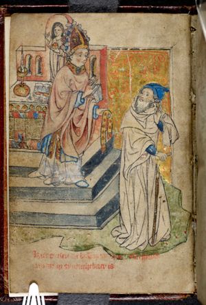 Joachim sent out of the temple by the priest