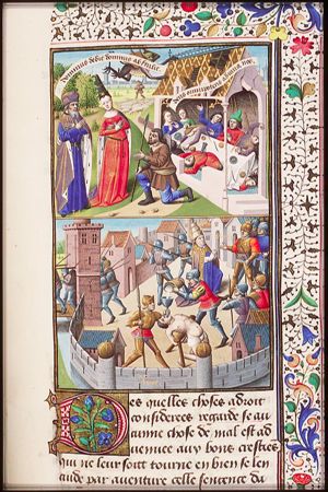 Job receives the tidings of his adversity; the death of Job's children (1st of 2)
