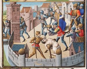 Pope Leo the Great persuades Genseric, prince of Vandals, to abstain from sacking Rome (2nd of 2)