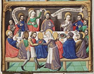 The Supper at Bethany: St. Mary Magdalene anoints Christ's head (3rd of 3)
