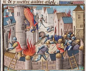 Destruction of Carthage; suicide of Hasdrubal's wife with her two children (background) (1st of 2)