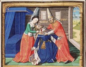 Gyges kills king Candaules at the queen's order (1st of 2)