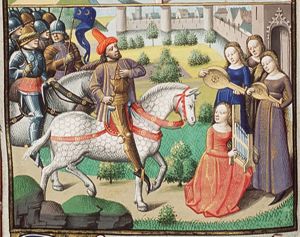 Jephthah, returning from victory, meets his daughter and rends his clothes (2nd of 2)