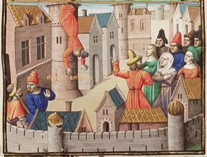Theobertus (Cleombrotus) Ambriascente jumping from a tower after reading Plato's treatise on the immortality of the soul (2nd of 2)