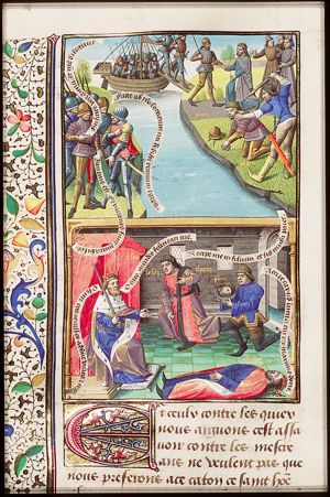 Pompeius and his advisors after the battle of Pharsalus; death of Pompeius in Pelusium (1st of 2)
