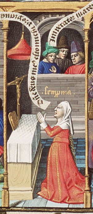 Sempronia praying; Maxentius' servants (3rd of 4)