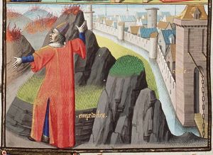 Suicide of Empedocles: Empedocles on his way to the crater of the Etna (3rd of 3)