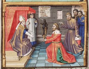 Scipio Nasica (dressed as a bishop) receiving the statue of Cybele (2nd of 2)