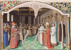 St. Augustine and the pagans before images of their deities (1st of 2)