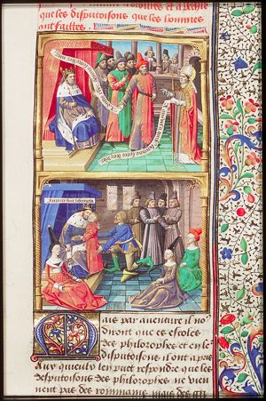 St. Augustine discussing with king Italus (1st of 2)