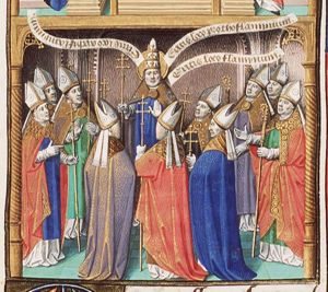 Pope and bishops disputing over the choice of gods (4th of 4)