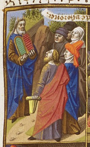 Moses teaching the Israelites the law of God (1st of 8)