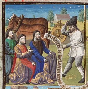 Lucius Quintius Cincinnatus is called from the plough to the dictatorship of Rome (1st of 4)