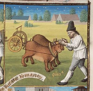 Lucius Quintius Cincinnatus in the field with a team of oxen (2nd of 4)