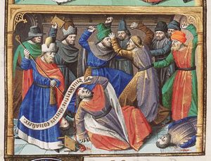 Murder of Tiberius Gracchus during the riots provoked by Scipio Nausica and the Roman Senate (2nd of 2)