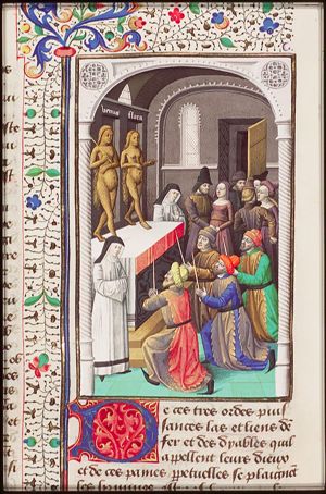 Adoration of the statues of Venus and Flora