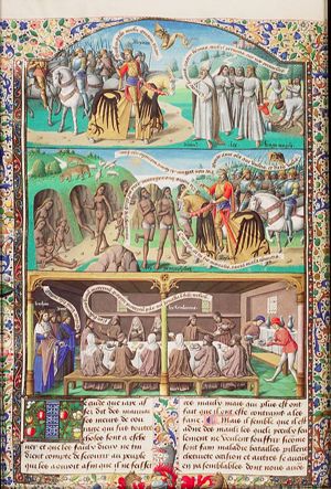 Alexander the Great meeting the Brahmanes (Indian philosophers, their name derived from Brahma) (1st of 3)