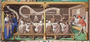 The Rechabites refusing the wine offered by Jehoiakim, king of Juda and Jeremiah (3rd of 3)