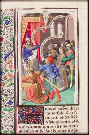 Remus is brought before Romulus