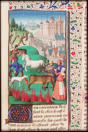 The disasters of Civil Wars in Rome were portended by the wildness of the domestic animals: they threatened their owners