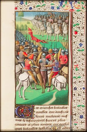 Quintus Sertorius with his tamed hind on the battlefield against Catiline