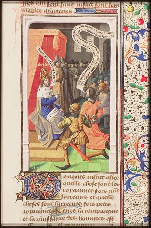 The captured pirate Dyonides before Alexander the Great