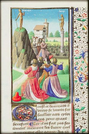 The Romans making a mistake when invoking Bacchus to ask for water and the Nymph Naiad for wine