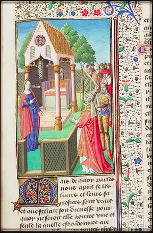 Worshipping Happiness (Felicitas), a late-comer to the ranks of Roman gods