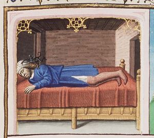 Titus Latinius receiving in his dream a message to the Roman Senate about the Ludi Romani (1st of 3)