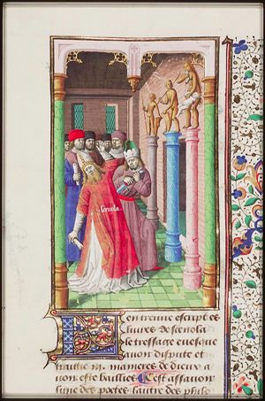 Murder of the Pontifex Maximus Quintus Mucius Scaevola in the temple of Vesta, during the civil war between Marius and Sulla