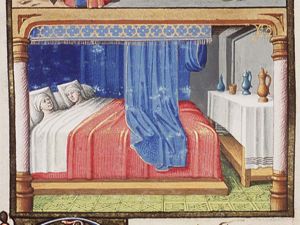 Twins lying in bed and their fate (2nd of 2)