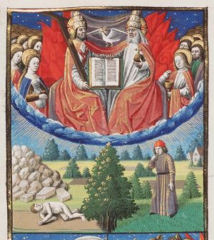 The Trinity as the Creator and Providence of all creatures, with blessed and angels; a rational animal consisting of body and soul, who has features in common with both stones and trees (1st of 3)