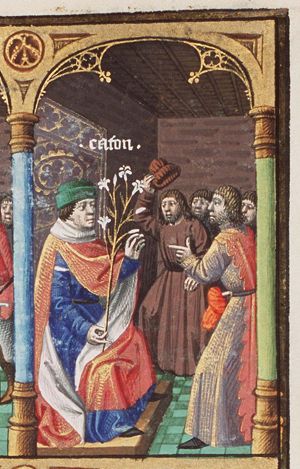 Marcus Porcius Cato the Younger surnamed Uticensis praised by Sallust as virtuous ruler (2nd of 4)