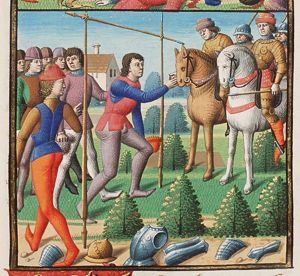 Battle between Romans and Samnites: defeated by the Samnites the Roman army pass under the yoke after the battle of Caudinae Furculae (2nd of 2)