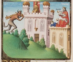 Devil with a soul; Apollo on a castle; Saturn devouring his children (2nd of 2)