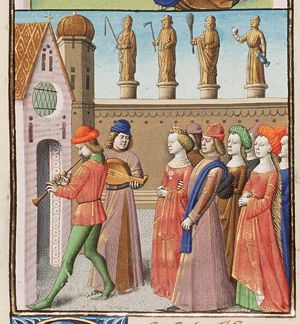 Marriage procession; statues of the gods invoked in the context of marriage and household (Jugatinus, Domiducus, Domitius, and Manturna) , or statues of the guardian deities of the woman after childbirth (Intercidona, Pilumnus, Deverra) (2nd of 2)