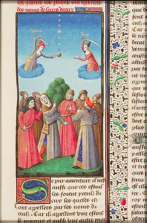 The quarrel between Venus and Juno about the name of the morning star is like that of the famous golden apple; the majority ascribe the morning star to Venus