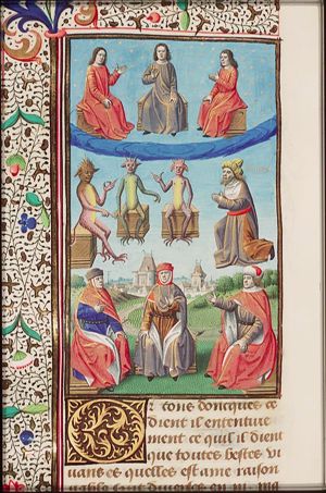 There exist three kinds of beings with a rational soul, according to Platonists like Apuleius, who writes about it in his book 'On The God of Socrates': the gods in heaven, the demons in the air and the men on earth