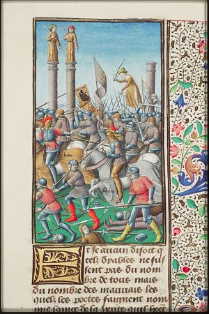 Fight between Hector and Achilles; Minerva