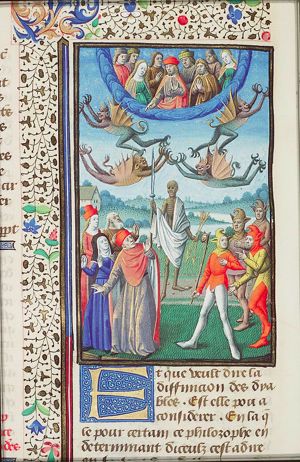 Death between men and fools; demons, God with saints