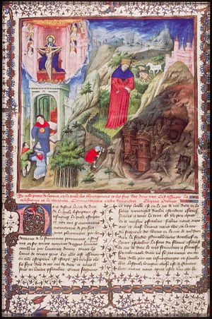 St. Augustine and the city of God with Mercy-Seat; Hell