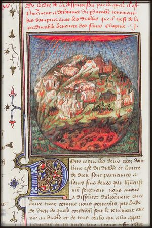 Hell (eternal punishment) as burning city