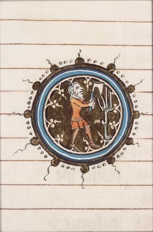 March: man cutting a plant