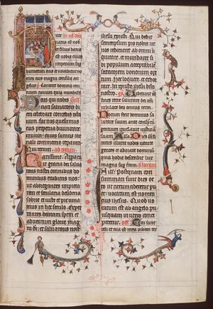 The circumcision of the Christ-child in the temple by a priest