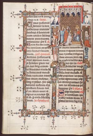 The adoration of the Christ-child by the Magi, with male and female donor