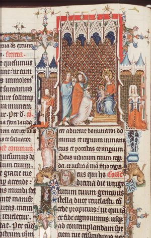 The adoration of the Christ-child by the Magi, with male and female donor